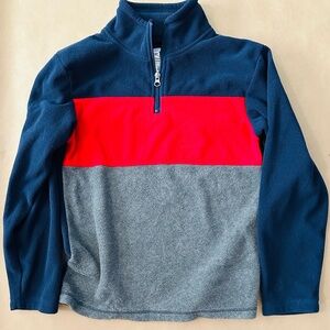 Place Colorblock Zip Fleece in Black, Red & Navy